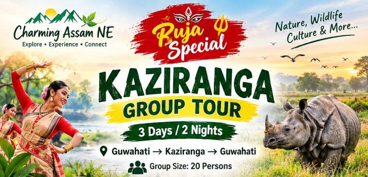 Kaziranga Group Tour – 3 Days / 2 Nights | Puja Special